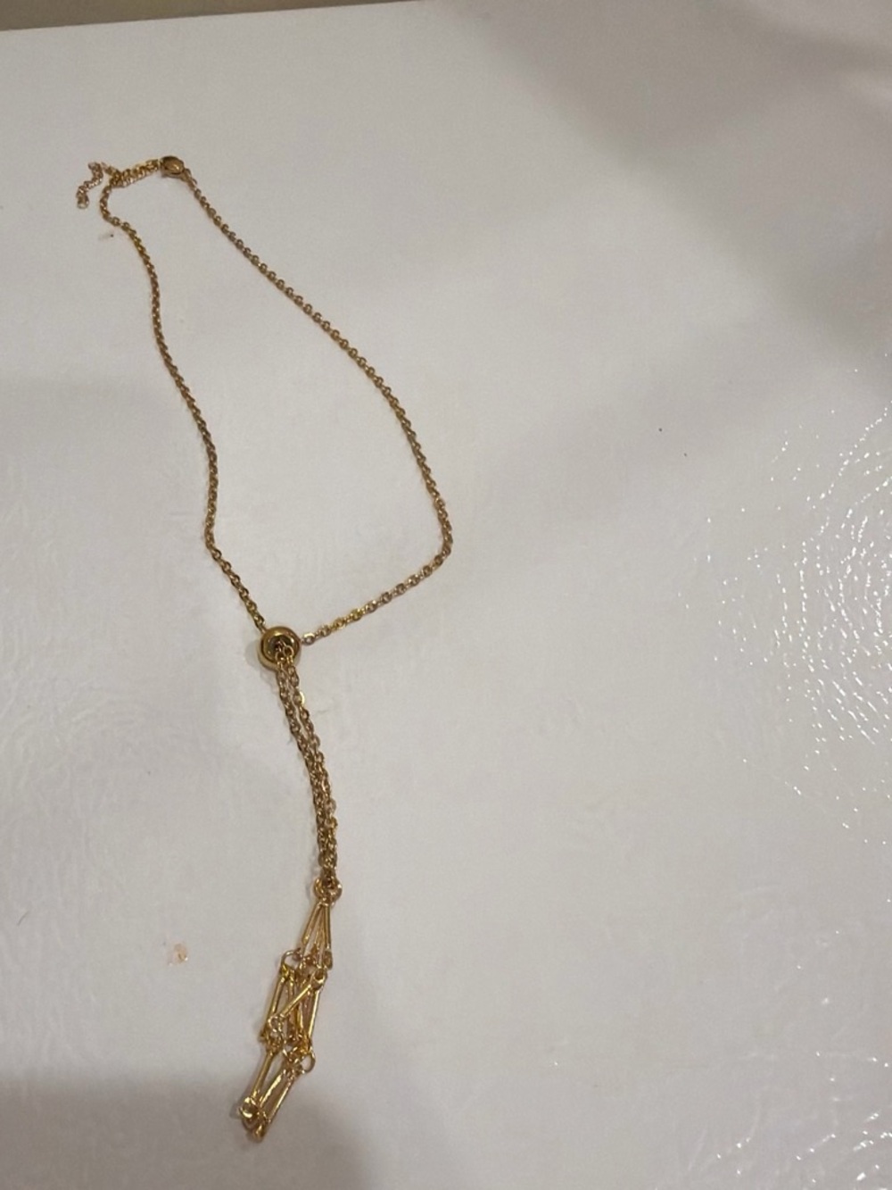Gold Tassel Y-Style Women's Necklace